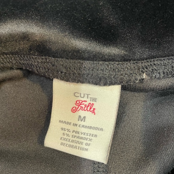 🆕 “Cut The Frills” Premium Velour Leggings with Gold Side Stripe, Size medium - Picture 8 of 8